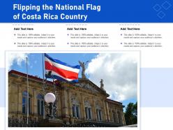 Flipping the national flag of costa rica country