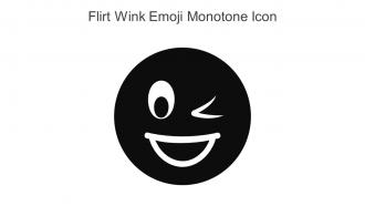Flirt Wink Emoji Monotone Icon In Powerpoint Pptx Png And Editable Eps Format