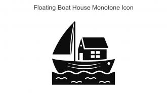 Floating Boat House Monotone Icon In Powerpoint Pptx Png And Editable Eps Format