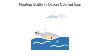 Floating Bottle In Ocean Colored Icon In Powerpoint Pptx Png And Editable Eps Format
