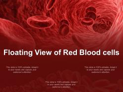 Floating view of red blood cells