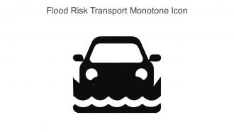 Flood Risk Transport Monotone Icon In Powerpoint Pptx Png And Editable Eps Format