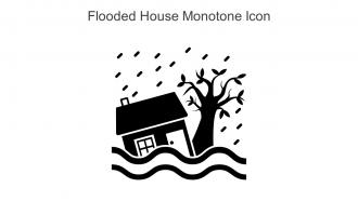 Flooded House Monotone Icon In Powerpoint Pptx Png And Editable Eps Format