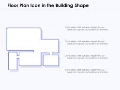 Floor plan icon in the building shape