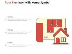 Floor plan icon with home symbol
