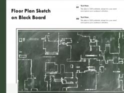 Floor plan sketch on black board