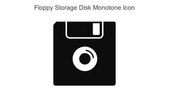 Floppy Storage Disk Monotone Icon In Powerpoint Pptx Png And Editable Eps Format