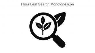 Flora Leaf Search Monotone Icon In Powerpoint Pptx Png And Editable Eps Format