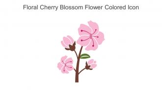 Floral Cherry Blossom Flower Colored Icon In Powerpoint Pptx Png And Editable Eps Format