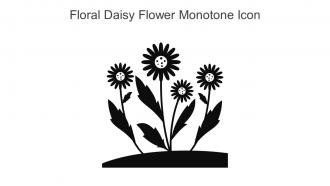Floral Daisy Flower Monotone Icon In Powerpoint Pptx Png And Editable Eps Format