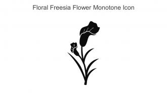 Floral Freesia Flower Monotone Icon In Powerpoint Pptx Png And Editable Eps Format