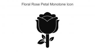 Floral Rose Petal Monotone Icon In Powerpoint Pptx Png And Editable Eps Format