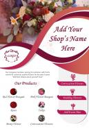 Florist flyer two page brochure template