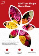Florist promotions two page brochure flyer template