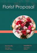 Florist proposal sample document report doc pdf ppt