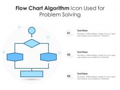 Flow Chart Algorithm Icon Used For Problem Solving