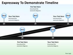 Flow chart business expressway to demonstrate timeline powerpoint slides