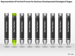 Flow chart business process for developmental strategies 9 stages powerpoint slides