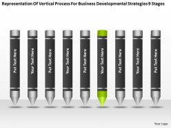 Flow chart business process for developmental strategies 9 stages powerpoint slides