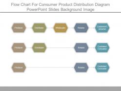 Flow Chart For Consumer Product Distribution Diagram Powerpoint Slides Background Image