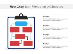 Flow chart icon printed on a clipboard