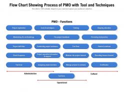 Flow chart showing process of pmo with tool and techniques
