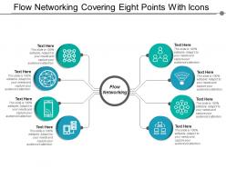 Flow networking covering eight points with icons