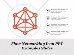 Flow networking icon ppt examples slides