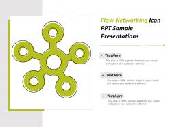 Flow networking icon ppt sample presentations