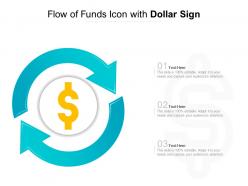 Flow of funds icon with dollar sign