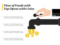 Flow of funds with tap opens with coins