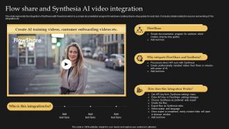 Flow Share And Synthesia AI Video Integration Synthesia AI Text To Video AI SS V
