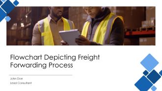 Flowchart Depicting Freight Forwarding Process PPT Graphics AT