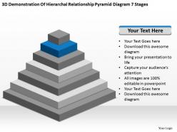 Flowchart for business of hierarchal relationship pyramid diagram 7 stages powerpoint slides