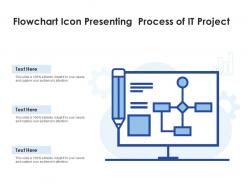 Flowchart icon presenting process of it project