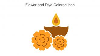 Flower And Diya Colored Icon In Powerpoint Pptx Png And Editable Eps Format