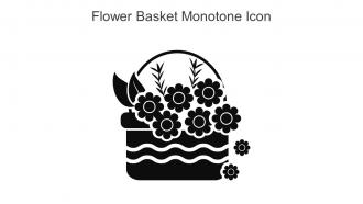 Flower Basket Monotone Icon In Powerpoint Pptx Png And Editable Eps Format