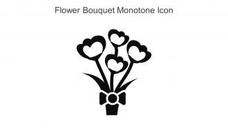 Flower Bouquet Monotone Icon In Powerpoint Pptx Png And Editable Eps Format