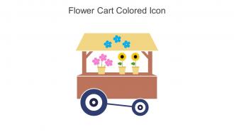 Flower Cart Colored Icon In Powerpoint Pptx Png And Editable Eps Format