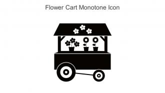 Flower Cart Monotone Icon In Powerpoint Pptx Png And Editable Eps Format