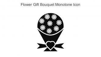 Flower Gift Bouquet Monotone Icon In Powerpoint Pptx Png And Editable Eps Format