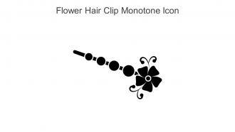 Flower Hair Clip Monotone Icon In Powerpoint Pptx Png And Editable Eps Format
