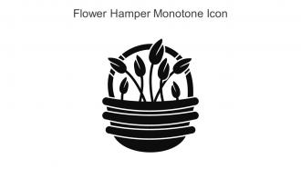 Flower Hamper Monotone Icon In Powerpoint Pptx Png And Editable Eps Format