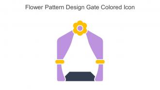 Flower Pattern Design Gate Colored Icon In Powerpoint Pptx Png And Editable Eps Format