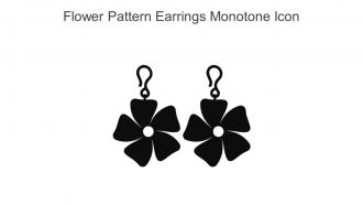 Flower Pattern Earrings Monotone Icon In Powerpoint Pptx Png And Editable Eps Format