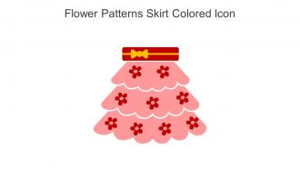 Flower Patterns Skirt Colored Icon In Powerpoint Pptx Png And Editable Eps Format