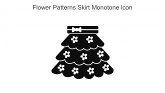 Flower Patterns Skirt Monotone Icon In Powerpoint Pptx Png And Editable Eps Format