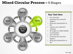 Flower Petal Circular Diagram With 6 Stages