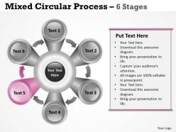 Flower Petal Circular Diagram With 6 Stages