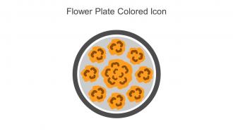 Flower Plate Colored Icon In Powerpoint Pptx Png And Editable Eps Format